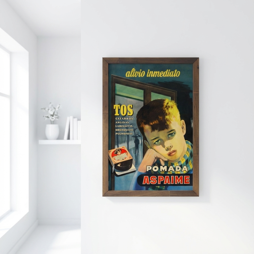 Antiguo cartel pomada Aspaime