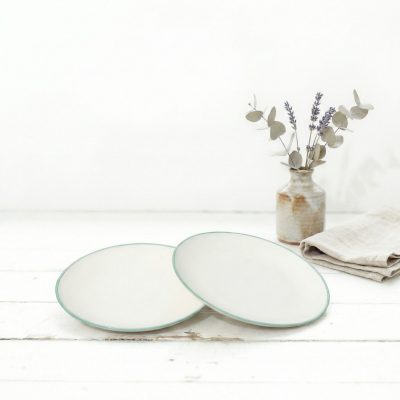 Plato llano de cerámica