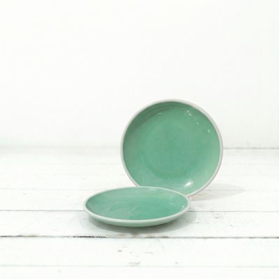Plato cerámica verde