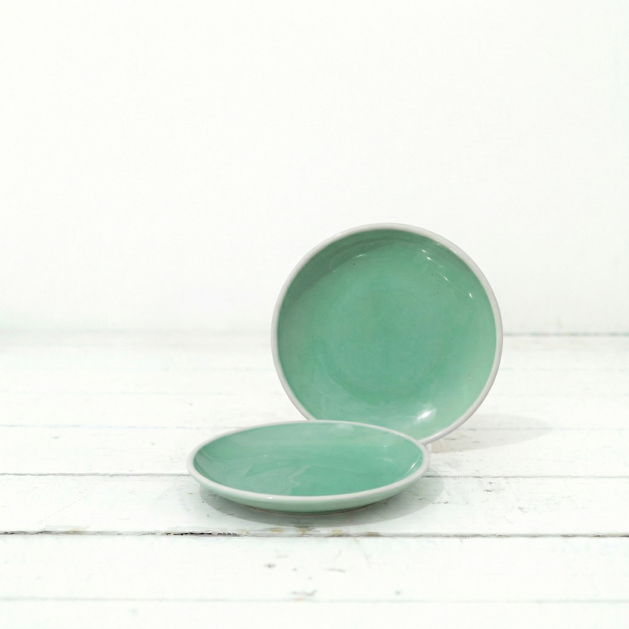 Plato cerámica verde