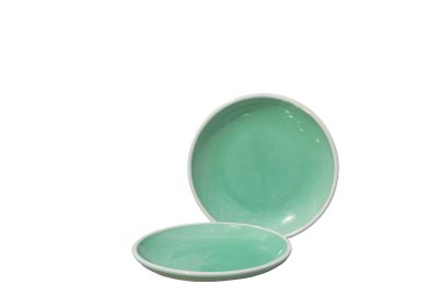 Plato cerámica verde