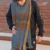 Ezcaray grey tartan scarf