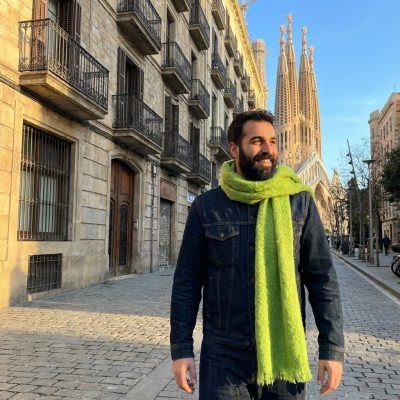 Foulard mohair verde