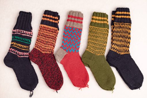 calcetines lana merina colorines