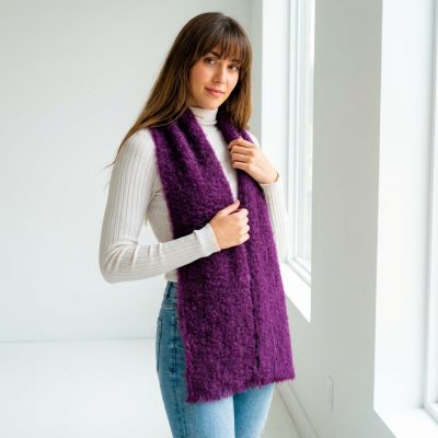 Foulard mohair púrpura