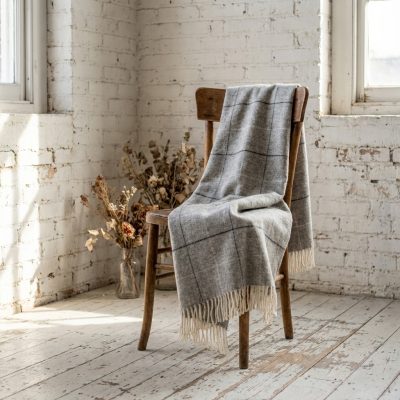 Manta de lana rústica Val de San Lorenzo