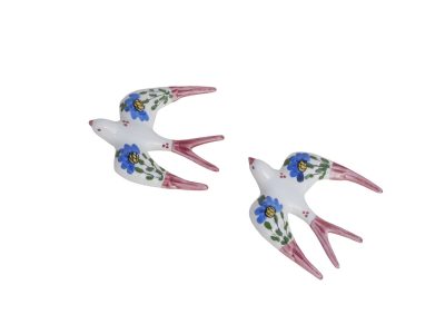 Decorated ceramic swallows