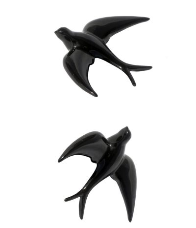 Black ceramic swallow - Image 2