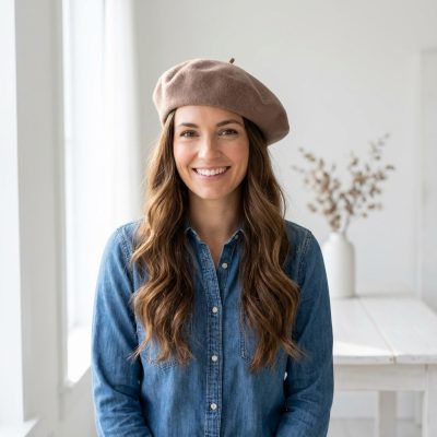 Boina Elosegui mujer marrón topo