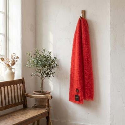 Foulard mohair rojo Ezcaray