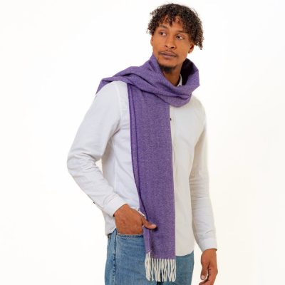 Bufanda lana merina violeta