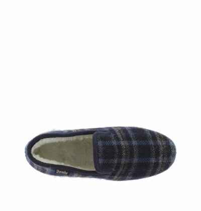 Zapatilla cuadros invierno Victoria Wamba Marino