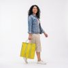 Bolsa de la compra retro vintage amarilla