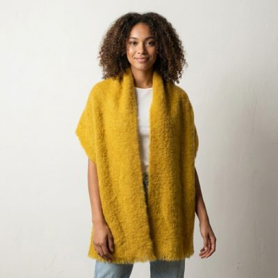 Bufanda mohair color ocre