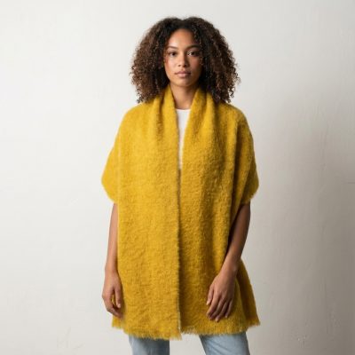 Bufanda mohair color ocre