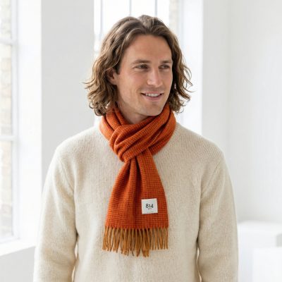 Bufanda lana Australia merino extrafino rojo