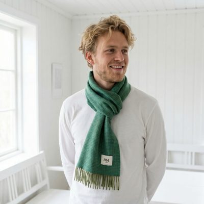 Bufanda lana Australia merino extrafino verde