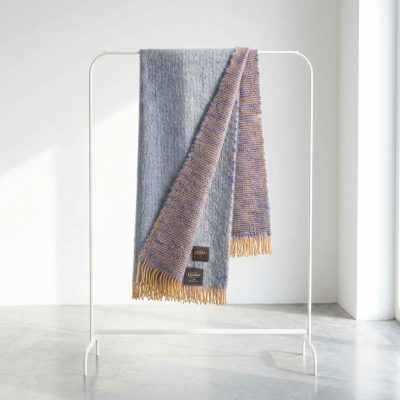 Manta mohair Ezcaray cocó azul