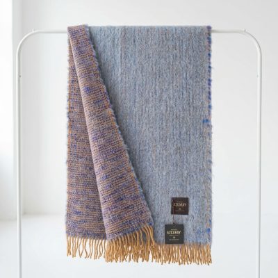 Manta mohair Ezcaray cocó azul