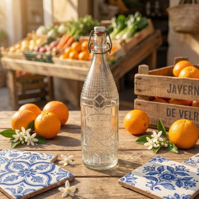 Antigua botella de gaseosa La Flor de Valencia