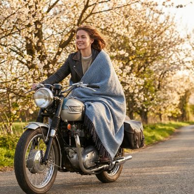 Manta Lana Merino Australiano Extrafino celeste