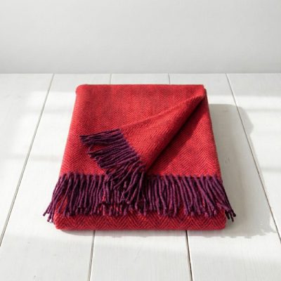 Manta Lana Merino Australiano Extrafino rojo