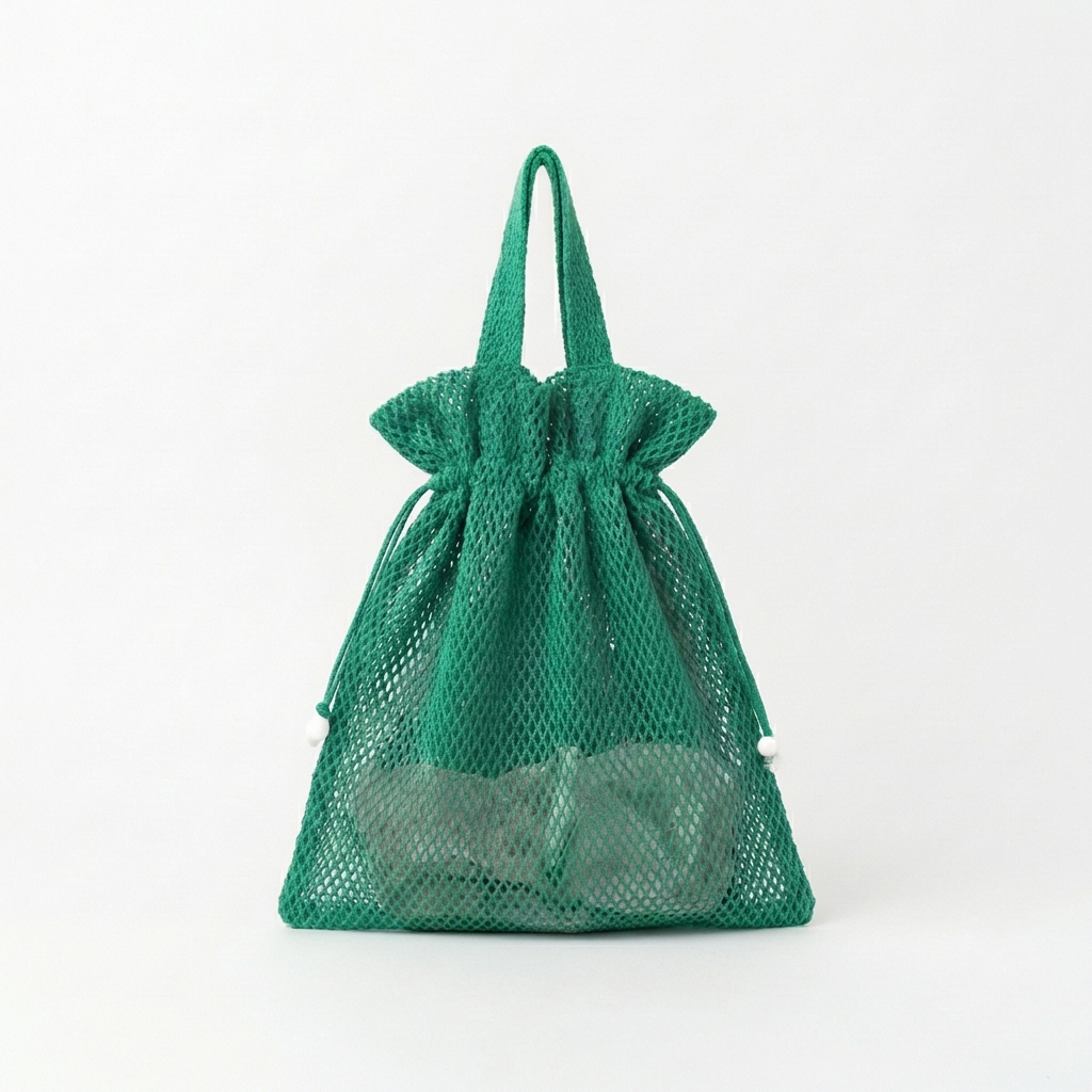 Bolso Vintage Red Cierre Fruncido Cordón color verde - Imagen 2