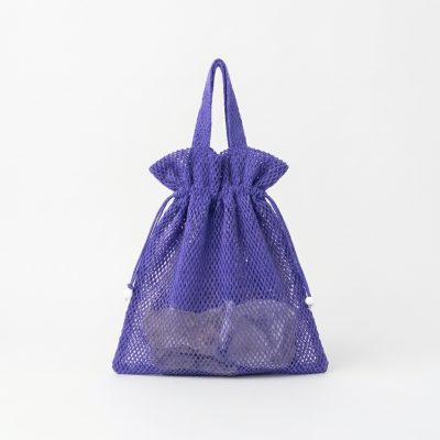 Bolso Vintage Red Cierre Fruncido Cordón color violeta