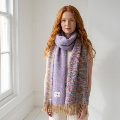 Bufanda mohair cocó violeta