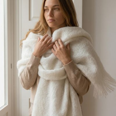 Echarpe Mohair Blanco Roto