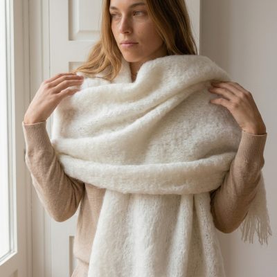 Echarpe Mohair Blanco Roto