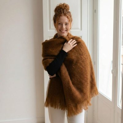 Echarpe Mohair marrón