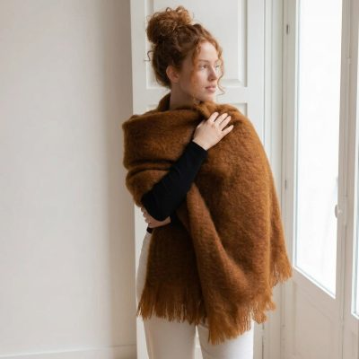 Echarpe Mohair marrón