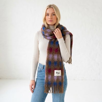 Foulard Ezcaray mía granate y lila