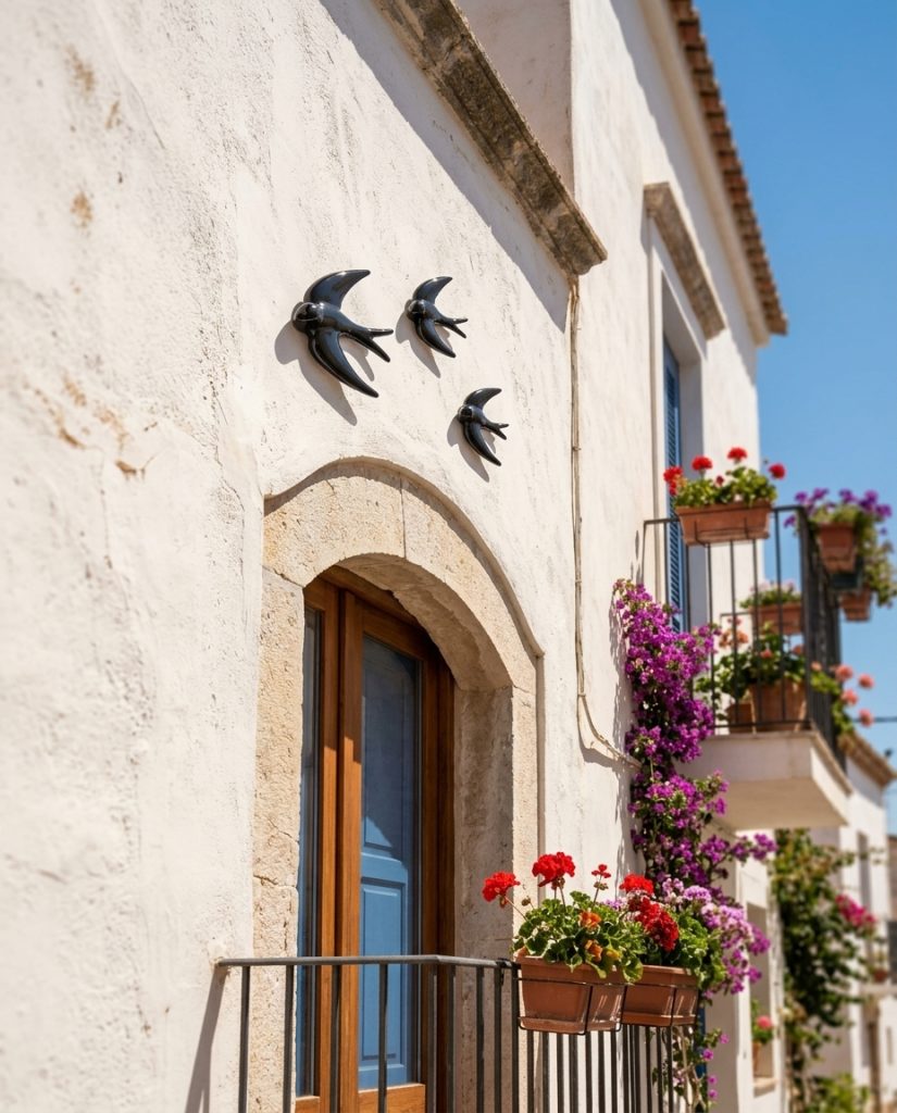 Golondrina de ceramica pared