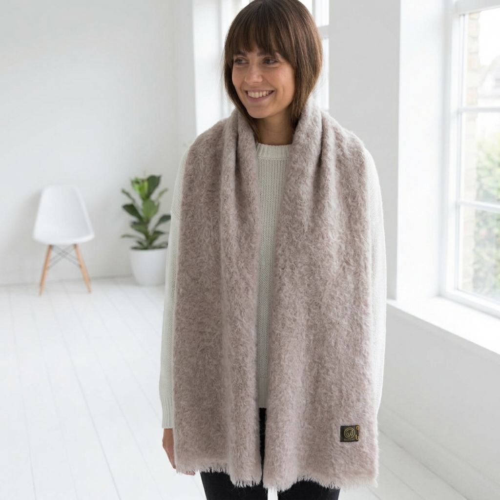 Bufanda mohair color topo - Imagen 2