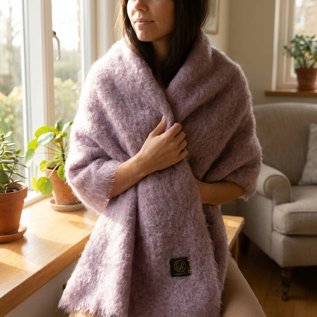 Echarpe Mohair Lila - Imagen 5