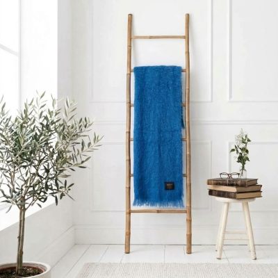 Manta mohair Ezcaray azul cobalto