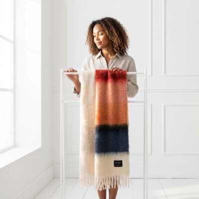 Manta Mohair Ezcaray a Rayas Matisse Serenity - Imagen 3