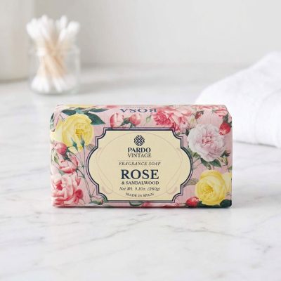 Jabón de Tocador Pardo Vintage – Rose & Sandalwood (260 g)